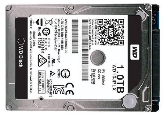 WD10JPLX-00MBPT0 Western Digital Black 1TB 7200RPM SATA 6Gbps 32MB Cache 2.5" HDD