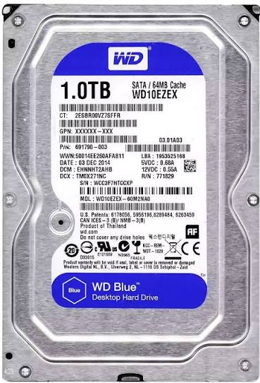 WD10EZEX-00MFCA0 Western Digital Caviar Black 1TB 7200RPM SATA 6Gbps 64MB Cache 3.5" HDD