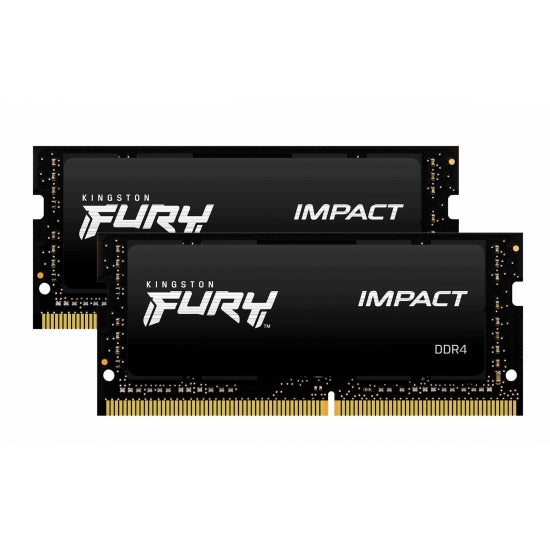 KF432S20IBK2/32 Kingston FURY Impact 32GB Kit (2 X 16GB) DDR4-3200MHz non-ECC Unbuffered CL20 260-Pin