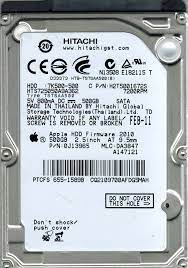 HTS725050A9A362 HGST Hitachi Travelstar 7K500 500GB 7200RPM SATA 3Gbps 16MB Cache 2.5" HDD