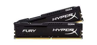 HX426C16FB2K2/16 Kingston HyperX FURY Black 16GB Kit (2 X 8GB) PC4-21300 DDR4-2666MHz non-ECC Unbuffered CL16 288-Pin