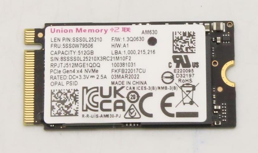 RPJTJ512MEE1OWX UMIS 512GB TLC NVMe PCIe 3.0 x4 M.2 2280 SSD
