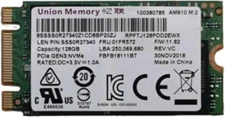 RPFTJ128PDD2EWX UMIS AM610 128GB NVMe PCIe 3.0 x2 M.2 2242 SSD
