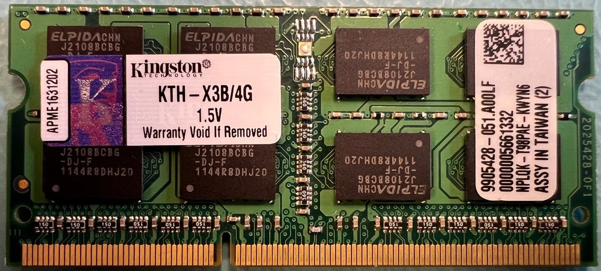 KTH-X3B/4G Kingston 4GB PC3-10600 DDR3-1333MHz non-ECC Unbuffered CL9 204-Pin