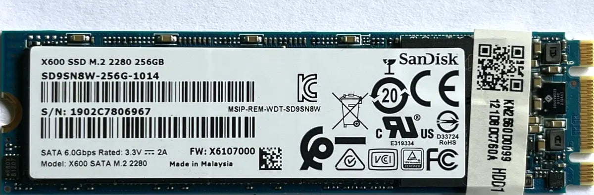 SD9SN8W-256G-1014 SanDisk 256GB TLC SATA 6Gbps M.2 2280