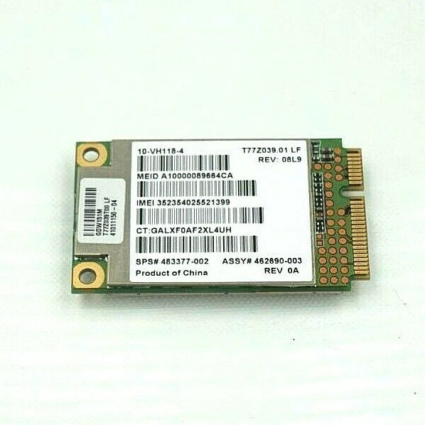 Qualcomm Broadband Wireless Card 483377-002 T77Z039T00 LF 10-VH118-4