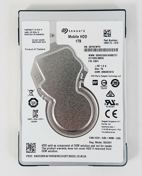 ST1000LM035 Seagate Mobile HDD 1TB 5400RPM SATA 6Gbps 128MB Cache 2.5" HDD (DEFEKT)