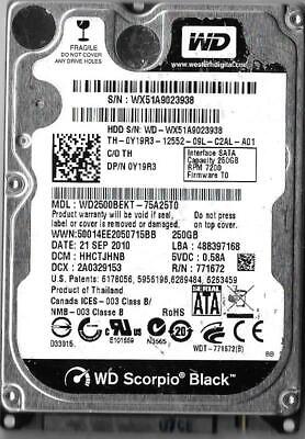 WD2500BEKT-75A25T0 Western Digital Scorpio Black 250GB 7200RPM SATA 3Gbps 16MB Cache 2.5" HDD