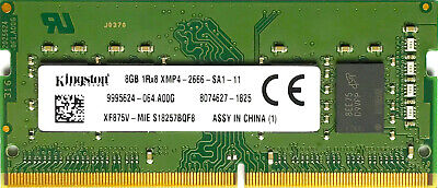 XF875V-MIE Kingston 8GB PC4-21300 DDR4-2666MHz non-ECC Unbuffered CL19 260-Pin
