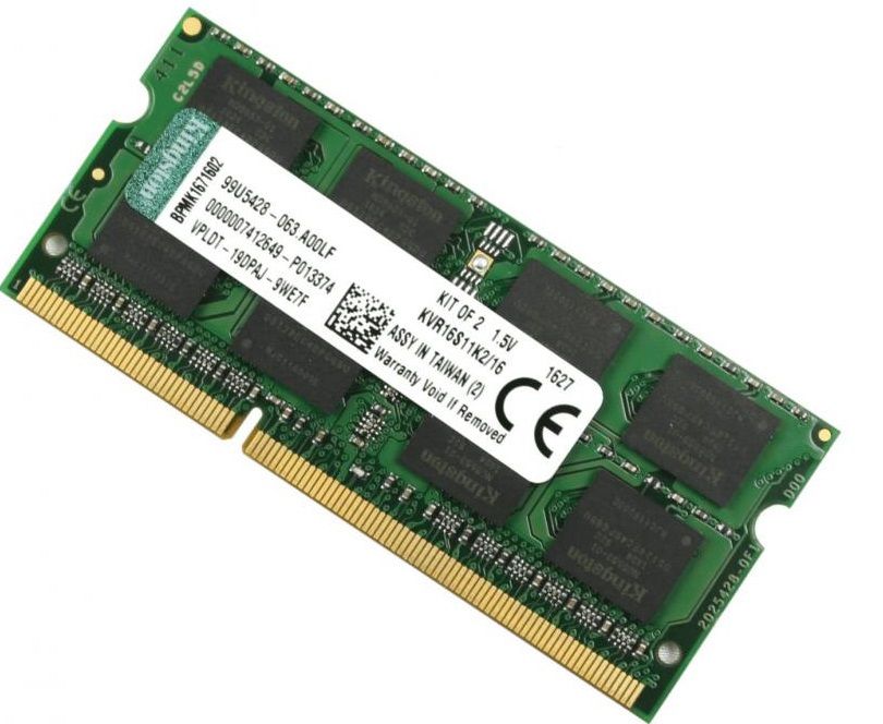 KVR16S11K2/16 Kingston 8GB PC3-12800 DDR3-1600MHz non-ECC Unbuffered CL11 204-Pin