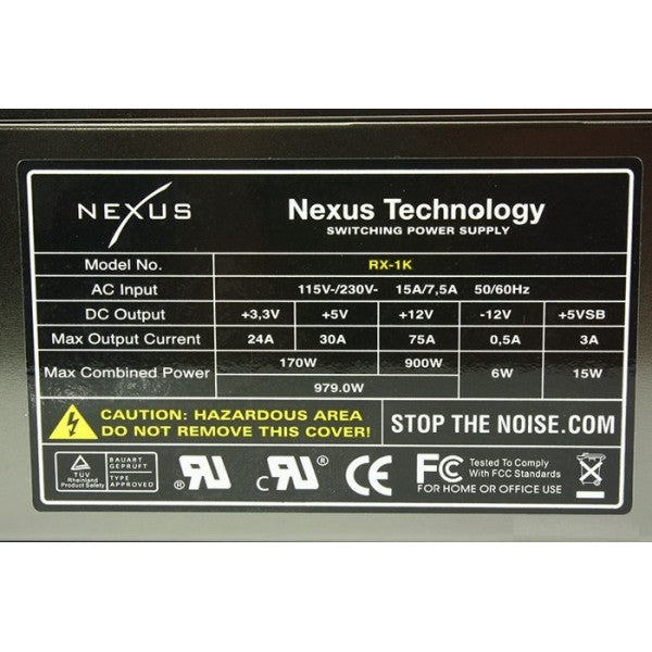 Nexus RX-1K, 1000W PSU