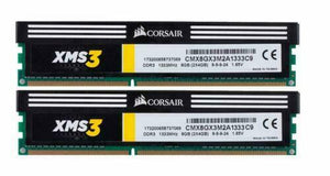 CMX8GX3M2A1333C9 Corsair XMS 8GB (2 x 4GB) PC3-10600 DDR3-1333MHz non-ECC Unbuffered CL9 240-Pin