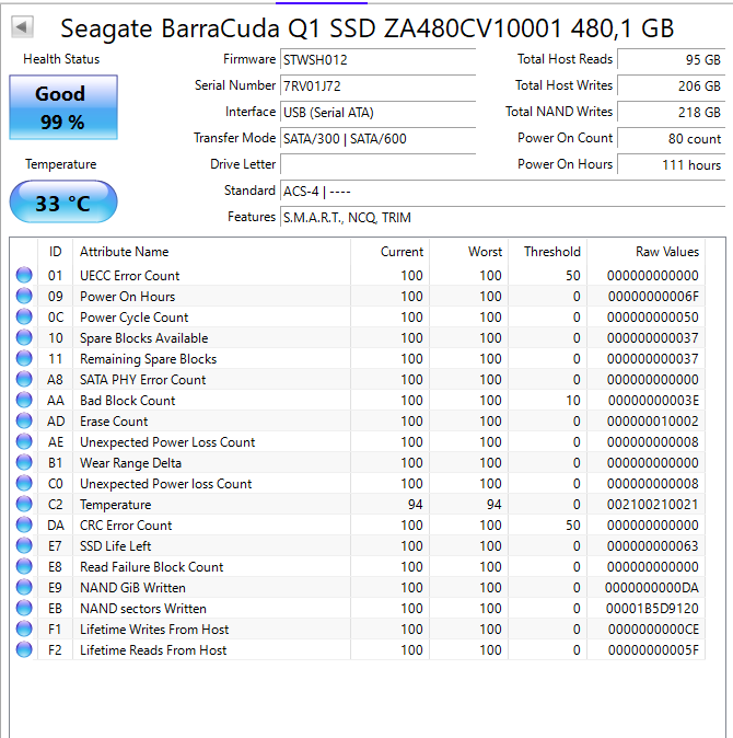 Seagate BarraCuda Q1 SSD 480GB