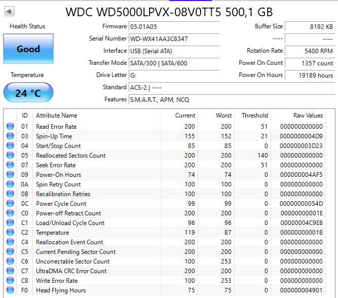 WD5000LPVX Western Digital Blue 500GB 5400RPM SATA 6Gbps 8MB Cache 2.5" HDD