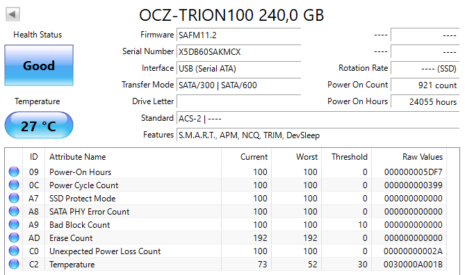 TRN100-25SAT3-240G OCZ Trion 100 Series 240GB TLC SATA 6Gbps 2.5