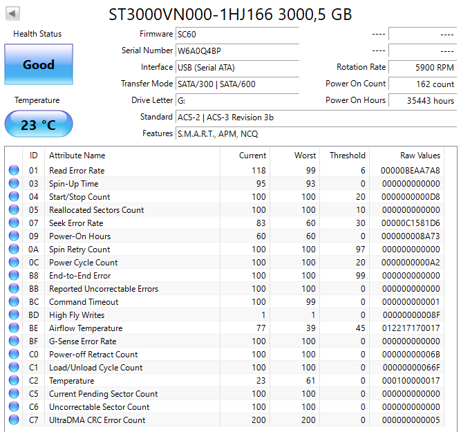 Seagate 3TB 3.5" NAS HDD (DEFEKT)