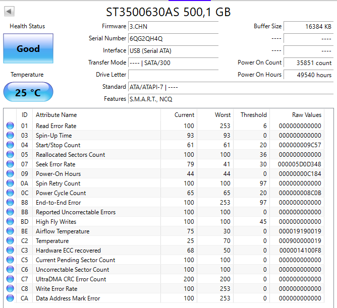 ST3500630AS Seagate Barracuda 7200.10 500GB 7200RPM SATA 3Gbps 16MB Cache 3.5" HDD
