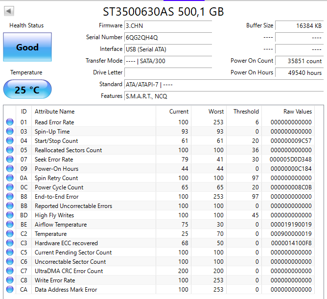 ST3500630AS Seagate Barracuda 7200.10 500GB 7200RPM SATA 3Gbps 16MB Cache 3.5"