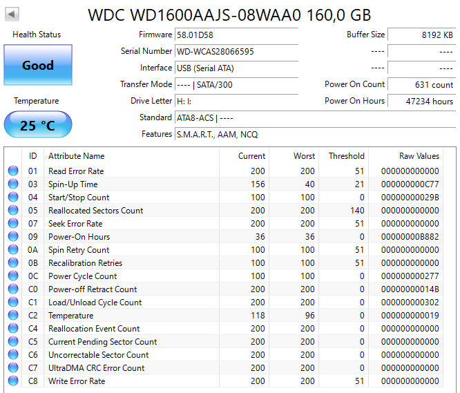 WD1600AAJS Western Digital Caviar Blue 160GB 7200RPM SATA 3Gbps 8MB Cache 3.5