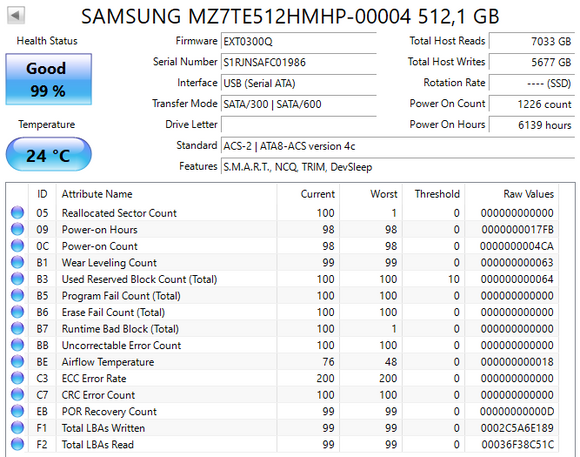 SAMSUNG MZ7TE512HMHP-00004 512,1 GB
