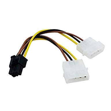 Dual Molex Female to 6-pin Male Cable - Rebuild IT