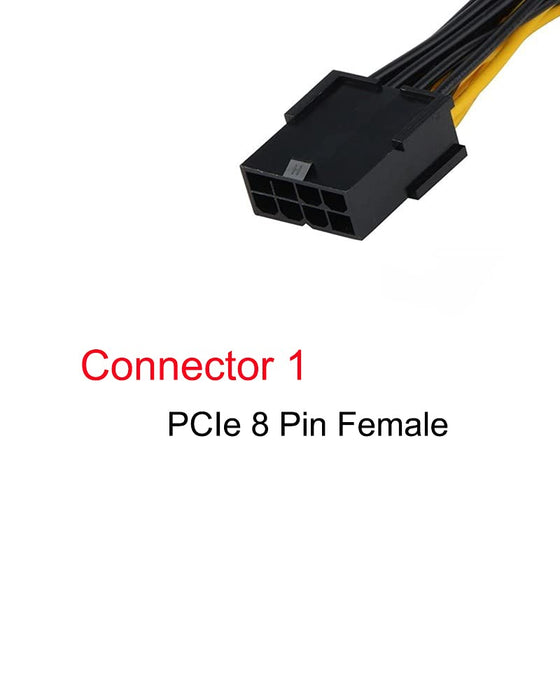GPU VGA PCIe 8-Pin Female to Dual 8-Pin (6+2) Male PCI Express Adapter Splitter