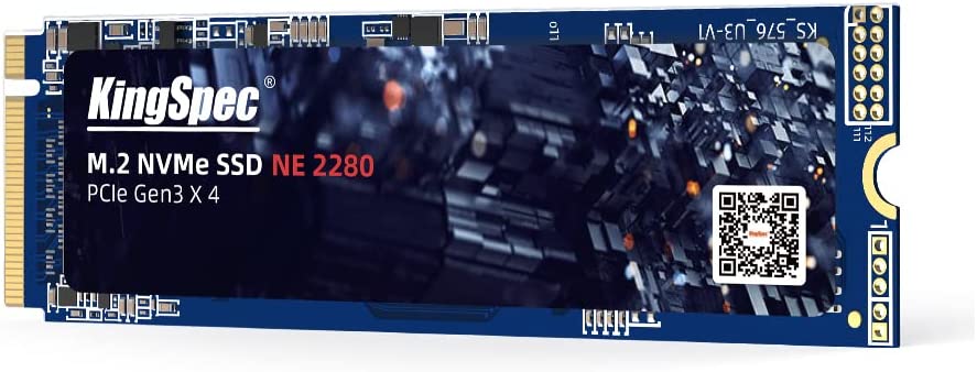 KingSpec 128GB M.2 NVMe SSD, 2280 PCIe Gen3x4