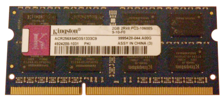 ACR256X64D3S1333C9 Kingston 2GB PC3-10600 DDR3-1333MHz non-ECC Unbuffered CL9 204-Pin