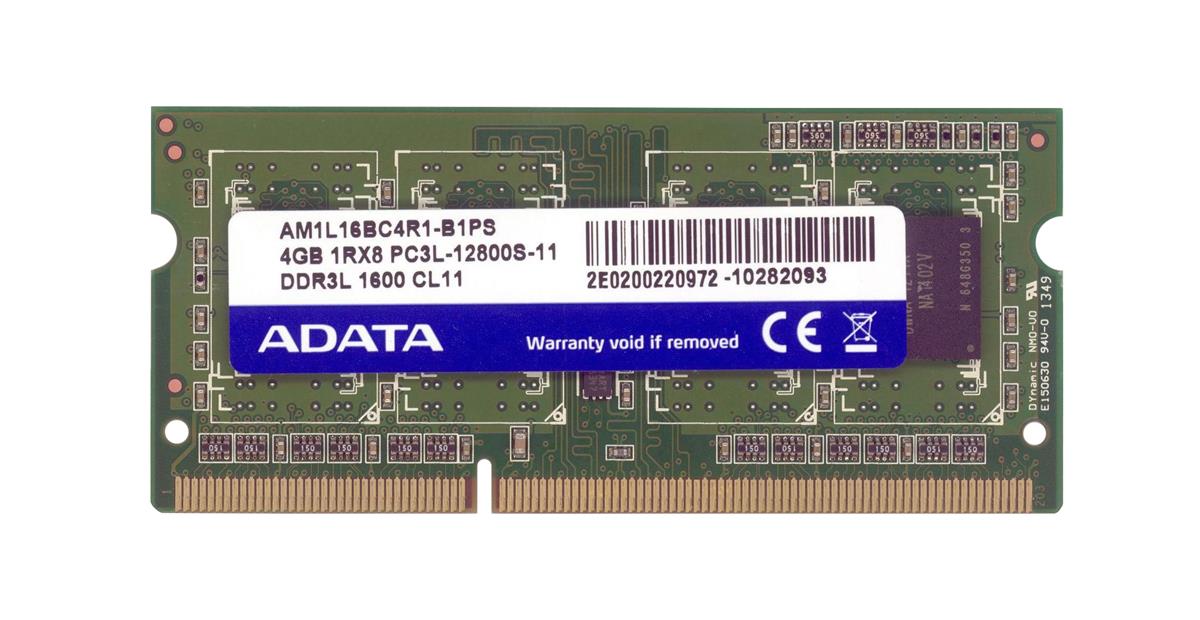 AM1L16BC4R1-B1PS ADATA Premier Pro 4GB PC3-12800 DDR3-1600MHz non-ECC Unbuffered CL11 204-Pin SoDimm