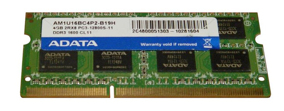 AM1U16BC4P2-B19H ADATA 4GB PC3-12800 DDR3-1600MHz non-ECC Unbuffered CL11 204-Pin