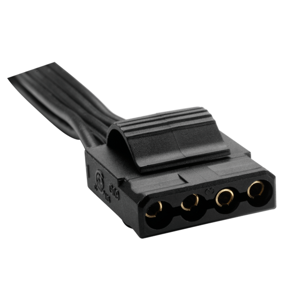 Type 3 - Flat Black Ribbon Cable Molex with 4 connectors - Rebuild IT