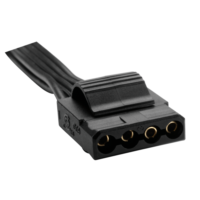 EVGA BQ - Flat Black Ribbon Cable Molex 4-pin with 3 connectors