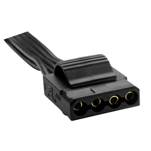 LEPA PSU - Sleeved Black Cable Molex with 4 connectors - Rebuild IT
