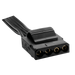 LEPA PSU - Sleeved Black Cable Molex with 4 connectors - Rebuild IT
