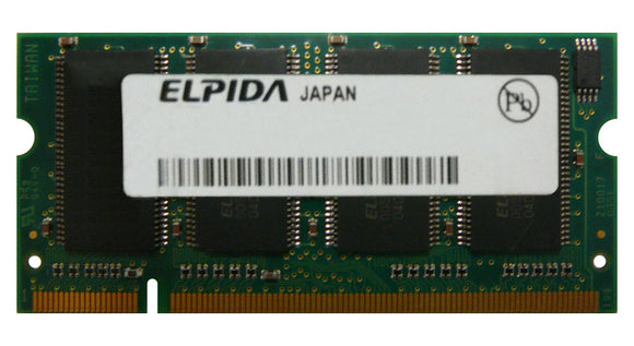 EBD11UD8ABDA-6B Elpida 1GB PC2700 DDR-333MHz non-ECC Unbuffered CL2.5 200-Pin