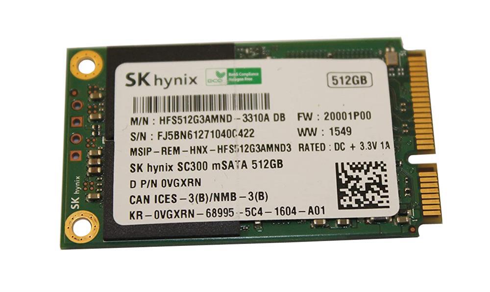 HFS512G3AMND-3310A Hynix Canvas SC300 Series 512GB MLC SATA 6Gbps mSATA SSD