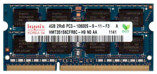 HMT351S6CFR8C-H9N0-AA Hynix 4GB PC3-10600 DDR3-1333MHz non-ECC Unbuffered CL9 204-Pin SoDimm