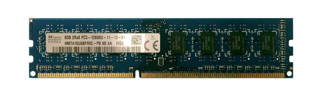 HMT41GU6BFR8C-PBN0-AA Hynix 8GB PC3-12800 DDR3-1600MHz non-ECC Unbuffered CL11 240-Pin