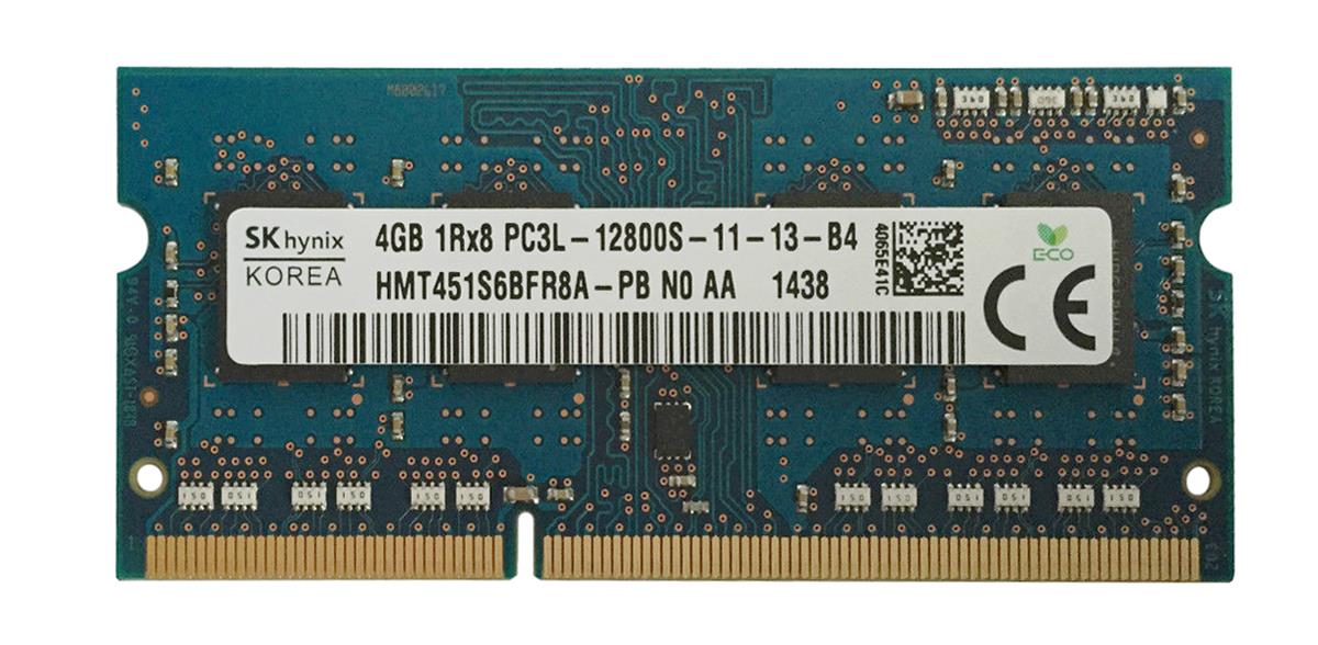HMT451S6BFR8A-PBN0-AC Hynix 4GB PC3-12800 DDR3-1600MHz non-ECC Unbuffered CL11 204-Pin