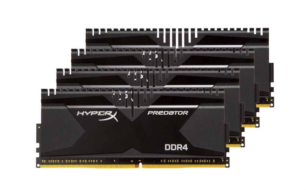 HX424C12PB2K4/16 Kingston XMP Predator Series 16GB Kit (4 X 4GB) PC4-19200 DDR4-2400MHz non-ECC Unbuffered CL12 (12-13-13) 288-Pin
