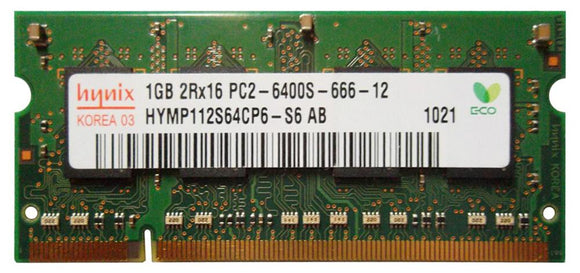 HYMP112S64CP6-S6 Hynix 1GB PC2-6400 DDR2-800MHZ non-ECC Unbuffered CL6 200-Pin