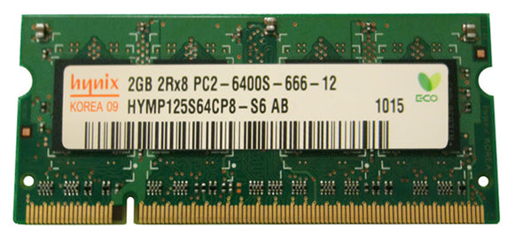HYMP125S64CP8-S6-AB Hynix 2GB PC2-6400 DDR2-800MHz non-ECC Unbuffered CL6 200-Pin