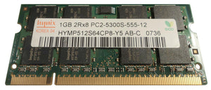 HYMP512S64CP8-Y5-AB-C Hynix 1GB PC2-5300 DDR2-667MHz non-ECC Unbuffered CL5 200-Pin SODIMM - Rebuild IT