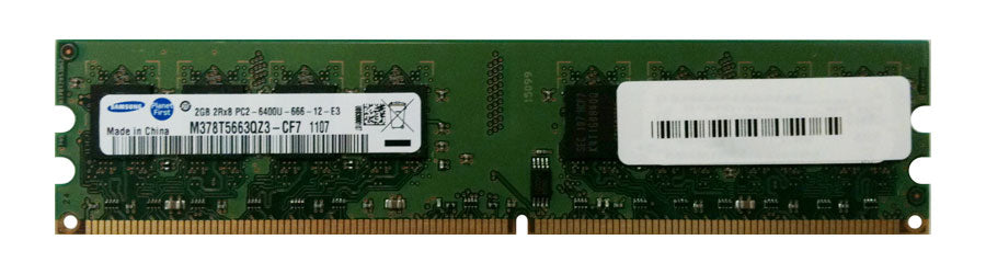 M378T5663QZ3-CF7 Samsung 2GB PC2-6400 DDR2-800MHz non-ECC Unbuffered CL6 240-Pin