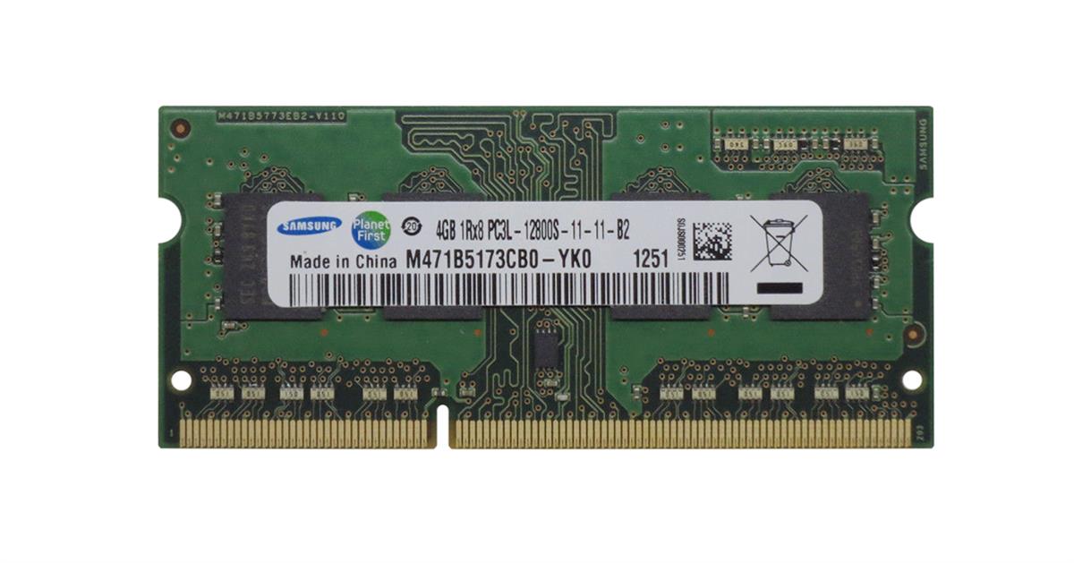 M471B5173CB0-YK0 Samsung 4GB PC3-12800 DDR3-1600MHz non-ECC Unbuffered CL11 204-Pin