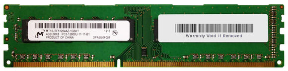 MT16JTF51264AZ-1G6K1 Micron 4GB PC3-12800 DDR3-1600MHz non-ECC Unbuffered CL11 240-Pin