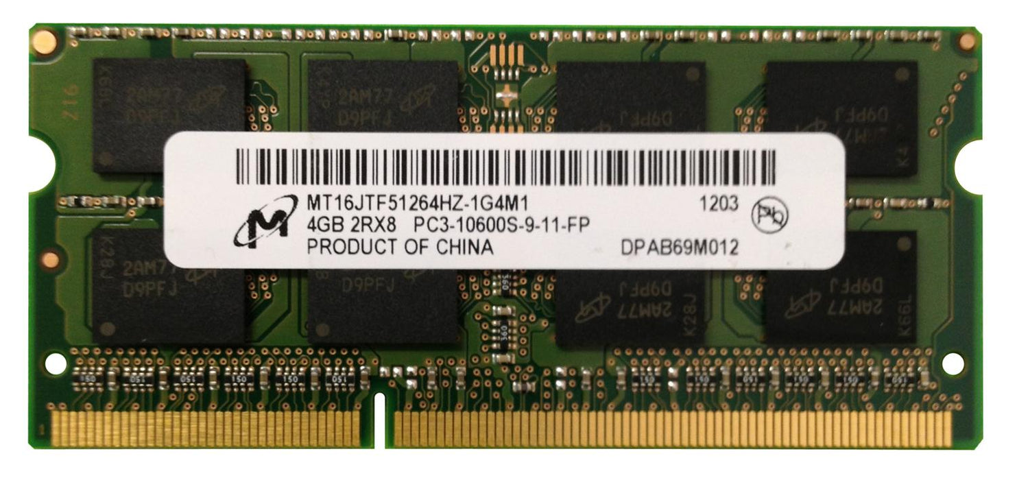 MT16JTF51264HZ-1G4M1 Micron 4GB PC3-10600 DDR3-1333MHz non-ECC Unbuffered CL9 204-Pin