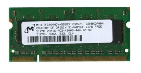 MT8HTF6464HDY-53EB3 Micron 512MB PC2-4200 DDR2-533MHz non-ECC Unbuffered CL4 200-Pin