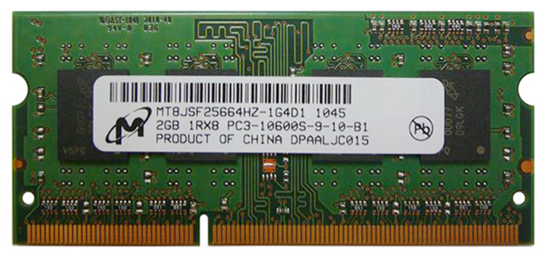 MT8JSF25664HZ-1G4D1 Micron 2GB PC3-10600 DDR3-1333MHz non-ECC Unbuffered CL9 204-Pin