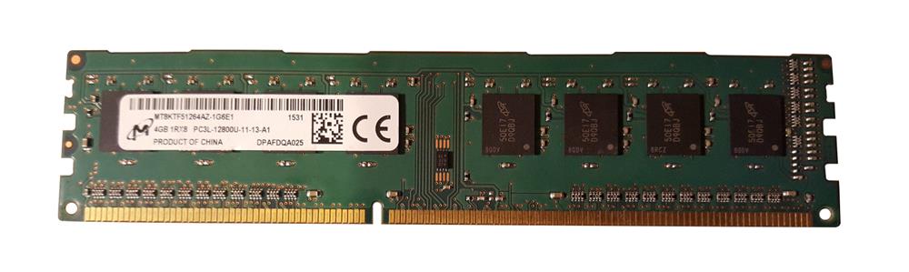 MT8KTF51264AZ-1G6E1 Micron 4GB PC3-12800 DDR3-1600MHz non-ECC Unbuffered CL11 240-Pin